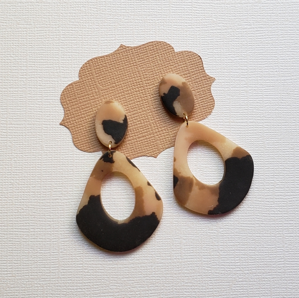 Animal Print Clay Earrings